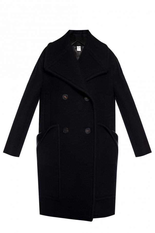 Black Doublebreasted coat Burberry Vitkac GB